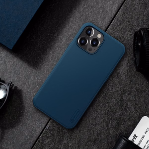 Nillkin Super Frosted Shield Pro case for iPhone 13 Pro Max, durable, blue