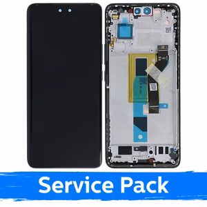 LCD Display Compatible With Xiaomi 13 Lite With Frame / Black / (Service Pack)