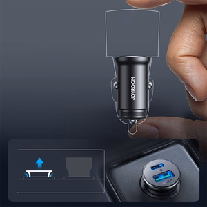 Car charger Joyroom JR-CCN05 USB-C/USB-A 30W black