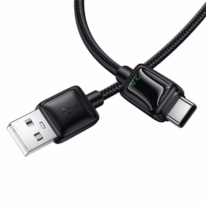 Hoco U146 Kaapeli LCD-näytöllä USB-A – USB-C 3A 1.2m musta