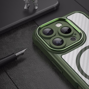 Leading Series MagSafe Silikoninen Suojakuori iPhone 16 Pro Max:lle - Vihreä