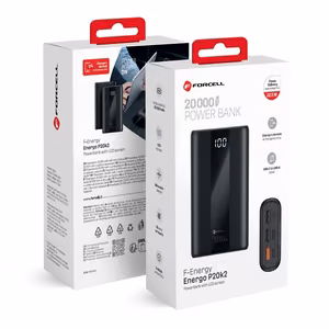 Varavirtalähde Forcell F-Energy Energo P20K2 QC3.0 PD 3A 22,5W 20000 mAh musta