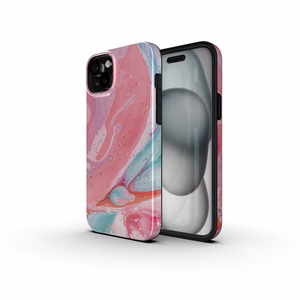Suojakuori iPhone 16 PRO:lle Forcell F-Protect Mirage MagSafe-yhteensopiva Military Drop-Test vaaleanpunainen marmori
