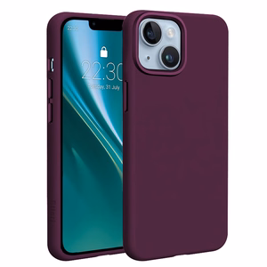 Etteri Silicone Mag -suojakuori iPhone 14 6,1 tuumaa -malleille, tumma kirsikanpunainen
