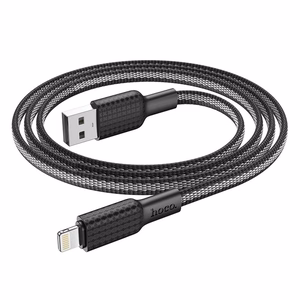 Hoco USB-A - Lightning -kaapeli 2,4A 1 m X69 - musta/valkoinen