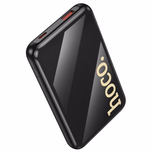 Hoco Q37 -varavirtalähde 10000 mAh QC PD 22,5W sisäänrakennetuilla kaapeleilla USB-C + Lightning, musta