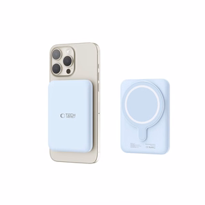 Tech-Protect LifeMag PB10 Powerbank MagSafe 5000mAh 15W USB-C-portilla - sininen + USB-C-kaapeli