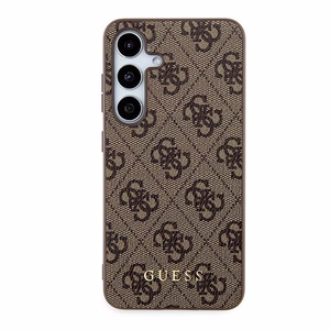 Guess 4G Metal Gold Logo Suojakuori Samsung Galaxy A35:lle - ruskea