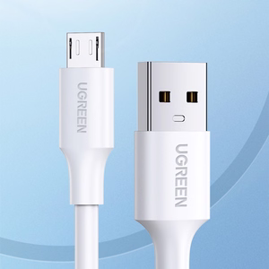 Ugreen US289 60143 micro USB / USB-A -kaapeli, 2 m, valkoinen