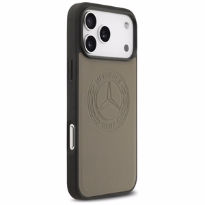 Mercedes Nahkainen Vintage Logo MagSafe Suojakuori iPhone 17 Pro Max:lle - Beige