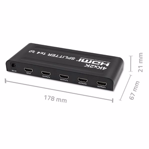 Qoltec 51798 Aktiivinen HDMI-Jakolaite 4x HDMI 4K 3.4Gb/s