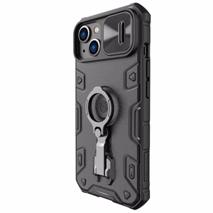 Nillkin CamShield Armor Pro Case iPhone 14 Plus kotelo panssarisuojattu kansi kameran kansi rengas jalusta musta