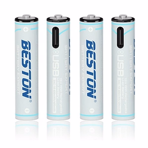 Ladattavat AAA-paristot USB-C:llä, 400mAh, Li-Ion, 4 kpl