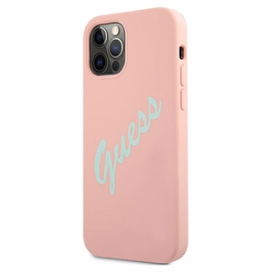 Guess GUHCP12LLSVSPG iPhone 12 Pro Max 6.7" ruusunvihreä/vihreä vaaleanpunainen kovakotelo Silikoni Vintage