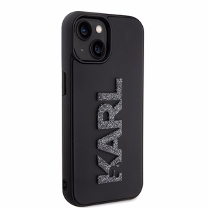 Karl Lagerfeld Suojakuori iPhone 15 6,1 KLHCP15S3DMBKCK musta HC 3D Logo Glitter