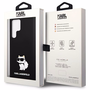 Karl Lagerfeld Suojakuori Samsung Galaxy S24 Ultralle KLHCS24LSNCHBCK musta HC SILICONE NFT CHOUPETTE
