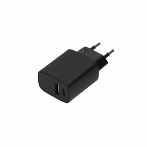 SEEK TOTI 20W Type-C + USB-A verkko pikalaturi, musta
