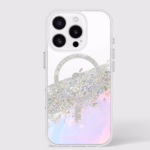 Case-Mate Karat Soap Bubble MagSafe suojakuori iPhone 16 Pro -laitteelle, helmiäishohtoinen