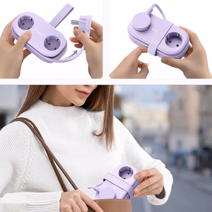 Orico AP3 65W GaN 6in1 jatkojohto 2x AC + 2x USB-A + 2x USB-C - violetti