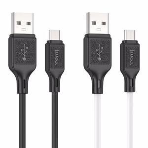 Kaapeli USB-A - Micro USB Hoco 2,4A 1 m X90 musta