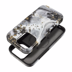 Case for iPhone 16 PLUS Forcell F-Protect Mirage compatible with Magsafe Military Drop-Test silver fog