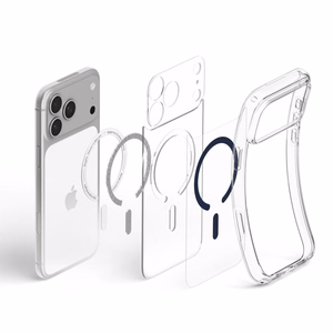 Spigen Ultra Hybrid MagSafe -suojakuori iPhone 18 Pro Max / 17 Pro Max -malleille, läpinäkyvä tummansininen