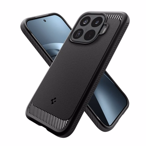 Spigen Rugged Armor -suojakuori Xiaomi 17T Prolle, mattamusta