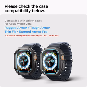 Spigen Glas.tR EZ Fit karkaistu lasi Apple Watch Ultra / Ultra 2 (49 mm) - 2 kpl.