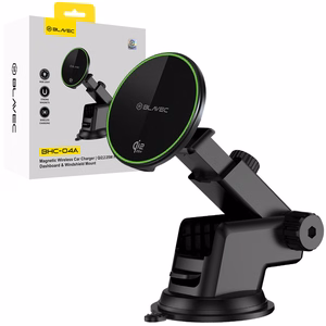 Blavec Auton pidike BHC-04A Qi2.2 25W magneettinen induktiolatauksella tuulilasiin ja kojelautaan (BHC04A-MWIB) musta