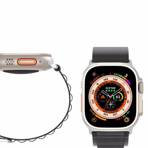 Dux Ducis GS nylon ranneke Apple Watch 42 / 44 / 45 / 49 mm:lle musta