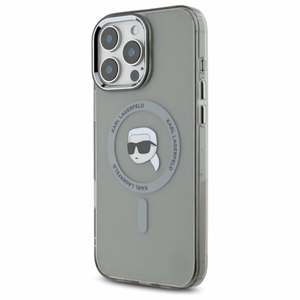 Karl Lagerfeld Suojakuori iPhone 16 Pro 6.3 KLHMP16LHLSKIK Musta Kova IML Metal Karl Head MagSafe