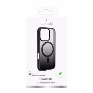 Puro Gradient MagSafe Silikoninen Suojakuori iPhone 16 Prolle - musta