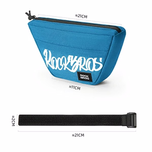 Rockbros G011 Flash Journey puolisuunnikkaan muotoinen ohjaustankolaukku, 0.7L – väri: sininen