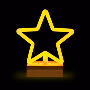 Forever Light Neon Wood jalusta LED Star lämmin valkoinen FLNW04