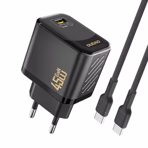 Dudao A28C 45W GaN seinälaturi + USB-C kaapeli - musta