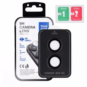 Camera Lens Protector BLUE STAR Easy Install for HONOR 400 black