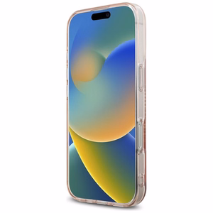 Karl Lagerfeld suojakuori iPhone 16 Pro:lle KLHCP16LHKHDCELP (IML Rhinestones S K Head) - vaaleanpunainen