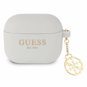 Guess GUA3LSC4EG AirPods 3 suojakuori harmaa/harmaa Silikoni Charm 4G-mallisto
