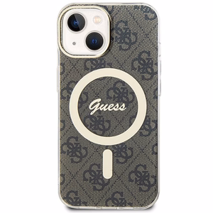 Guess IML 4G MagSafe iPhone 15 Plus suojakuori - ruskea