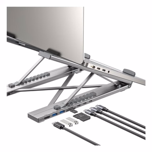 UNITEK ADJUSTABLE LAPTOP STAND + HUB