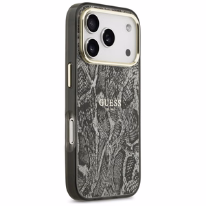 Guess Python Pattern MagSafe -suojakuori iPhone 17 Pro - musta
