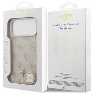Guess 4G Small Classic Logo MagSafe-suojakuori iPhone 17 Pro Max / 18 Pro Max -malleille, vaaleanpunainen