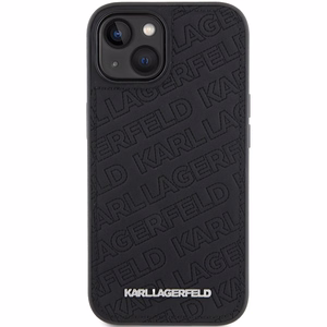 Karl Lagerfeld Quilted K Pattern Suojakuori iPhone 15 Plus / 14 Pluslle - musta