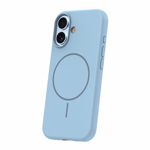 Silikoninen ohut magneettinen suojakuori iPhone 17 6,3 vaaleansininen