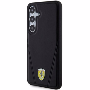 Ferrari Hot Stamp V Lines MagSafe suojakuori Samsung Galaxy S24+:lle - musta