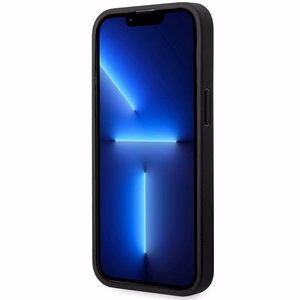 BMW BMHMP14L22RFGK musta nahkainen timanttikuvioinen suojakuori iPhone 14 Pro 6.1 MagSafe