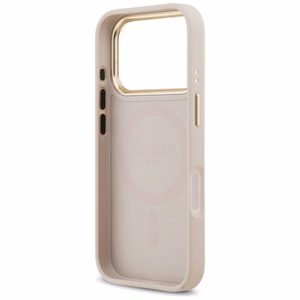 GUESS Suojakuori IPHONE 17 Pro MagSafe GUHMP17LPSAMSECP (PU W/ Peony Hot Stamp) vaaleanpunainen