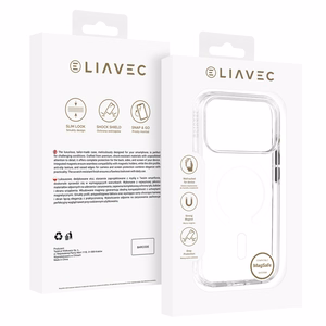 Liavec Pure -suojakuori kameran ohjauspainikkeella mallille iPhone 18 Pro Max/17 Pro Max, valkoinen