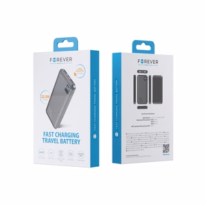 Forever varavirtalähde TB-300M PD QC 22,5W 10000 mAh, musta