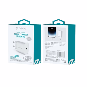 Devia seinälaturi Smart PD 1x USB-C 20W valkoinen